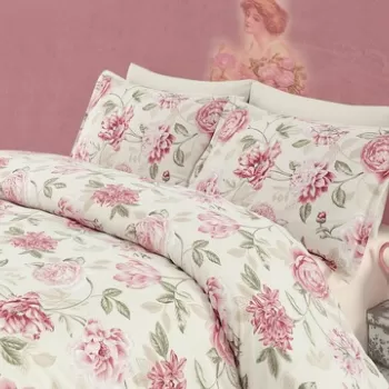 Lenjerie de pat dubla King (EU) Care, Eponj Home, 3 piese, 260x220 cm, amestec bumbac, roz imagine