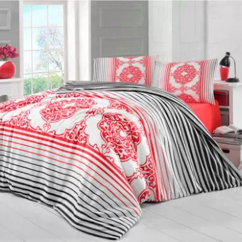 Lenjerie de pat dubla King (EU) (ES), 3 piese, Alg?n, Victoria, 65% bumbac/35% poliester imagine