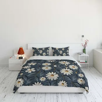 Lenjerie de pat dubla King (FR), 3 piese, L'essentiel Maison, FLW_DVT25-25, Multicolor imagine