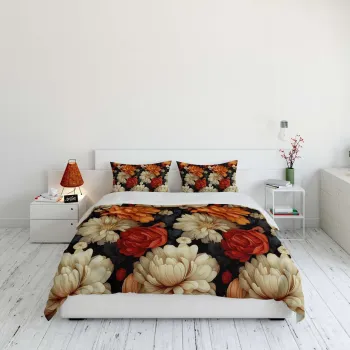 Lenjerie de pat dubla King (FR), 3 piese, L'essentiel Maison, FLW_DVT25-27, Multicolor imagine