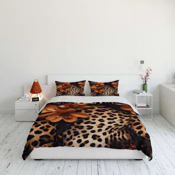 Lenjerie de pat dubla King (FR), 3 piese, L'essentiel Maison, FLW_DVT25-36, Multicolor imagine