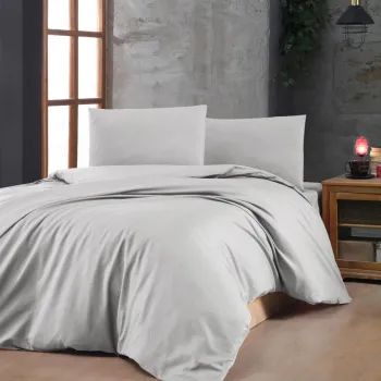 Lenjerie de pat dubla King (FR), L'essentiel Maison, Grey, Gri imagine