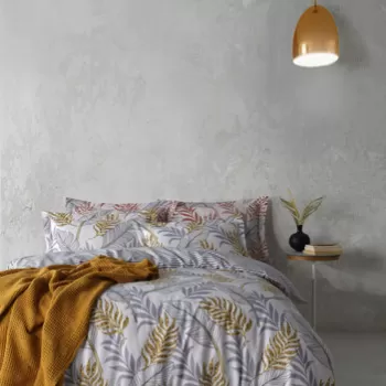 Lenjerie de pat dubla King (FR), Lionel - Grey, Primacasa by T?rkiz, Bumbac Ranforce imagine