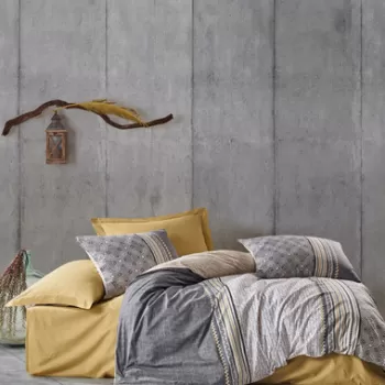 Lenjerie de pat dubla King (FR), Nedra - Beige, Cotton Box, Bumbac Ranforce imagine