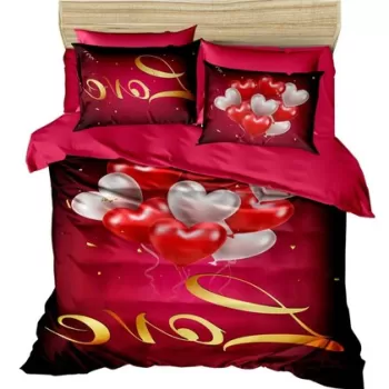 Lenjerie de pat dubla King (IT), 3 piese, 156, Pearl Home, Bumbac imagine