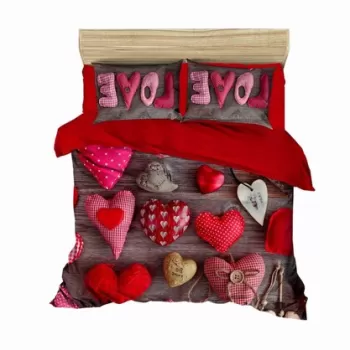 Lenjerie de pat dubla King (IT), 3 piese, 172, Pearl Home, Bumbac imagine