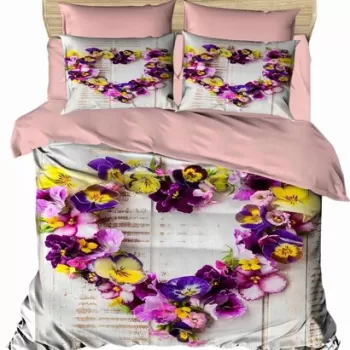 Lenjerie de pat dubla King (IT), 3 piese, 186, Pearl Home, Bumbac imagine