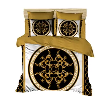 Lenjerie de pat dubla King (IT), 3 piese, 3D2, Pearl Home, Bumbac imagine