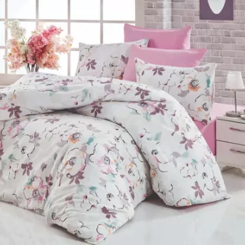 Lenjerie de pat dubla King (IT), Ela, Pearl Home, Bumbac Ranforce imagine