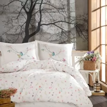 Lenjerie de pat dubla king size, Primacasa by Turkiz, Cappi 182TRK62248, 3 piese, bumbac ranforce, multicolor imagine