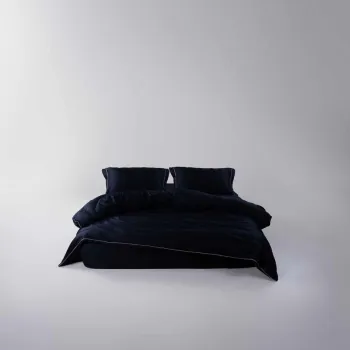 Lenjerie de pat dubla, L'essentiel Maison, Anya, Negru imagine