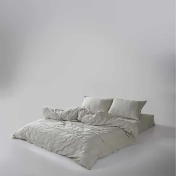 Lenjerie de pat dubla, L'essentiel Maison, Cassandra, Crema naturala imagine