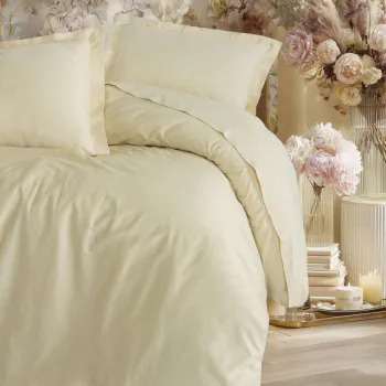 Lenjerie de pat dubla, L'essentiel Maison, Elegant, Bumbac Satinat, Bej imagine
