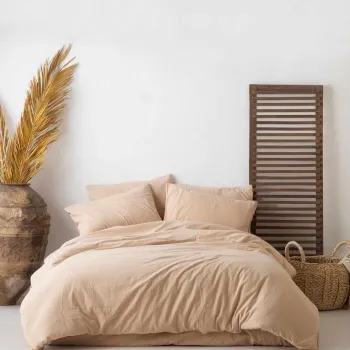 Lenjerie de pat dubla, L'essentiel Maison, Ephesus, Bej imagine