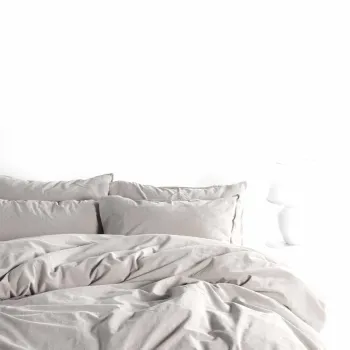 Lenjerie de pat dubla, L'essentiel Maison, Ephesus, Crema naturala imagine