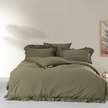 Lenjerie de pat dubla, L'essentiel Maison, Exclusive, Capulet Olive imagine