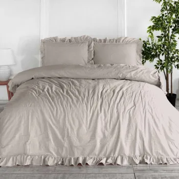 Lenjerie de pat dubla, L'essentiel Maison, Exclusive, Crem imagine