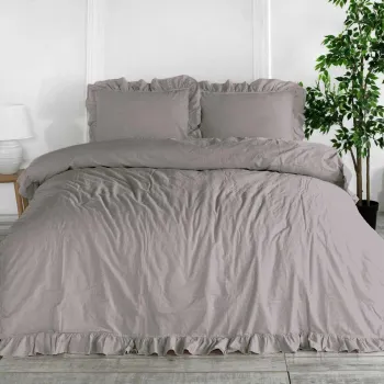 Lenjerie de pat dubla, L'essentiel Maison, Exclusive, Gri Opal imagine