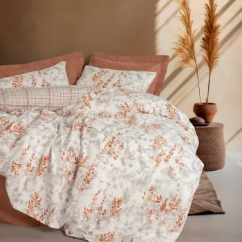 Lenjerie de pat dubla, L'essentiel Maison, Lamina, Bumbac Ranforce, Scortisoara imagine