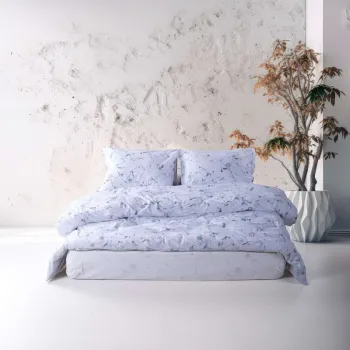 Lenjerie de pat dubla, L'essentiel Maison, Lima, Bumbac Ranforce, Albastru imagine