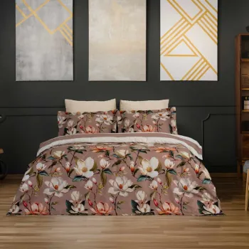 Lenjerie de pat dubla, L'essentiel Maison, Manolya, Bej imagine