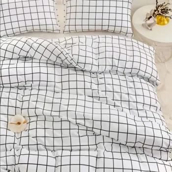 Lenjerie de pat dubla, L'essentiel Maison, Pled, Negru imagine