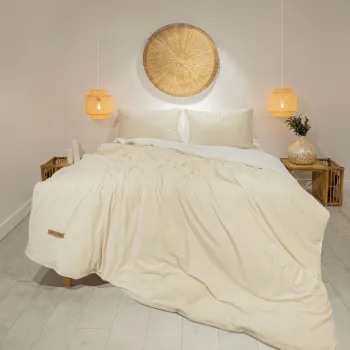 Lenjerie de pat dubla, Linda - Cream, Elliott, Bumbac imagine