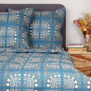 Lenjerie de pat dubla Losa, Homla, 3 piese, 160x200 cm, microfibra din poliester, multicolor imagine