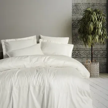 Lenjerie de pat dubla, Luxe - Ecru, Cotton Box, Bumbac Satinat imagine