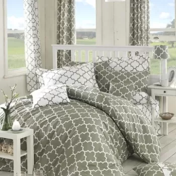 Lenjerie de pat dubla Madalyon, Pearl Home, 4 piese, 220x240 cm, bumbac ranforce, multicolor imagine