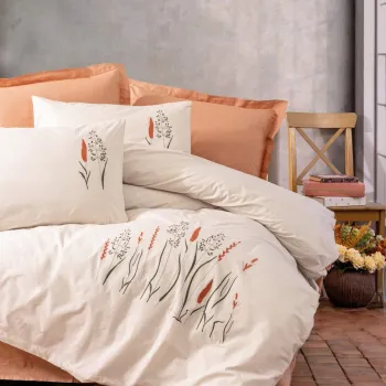 Lenjerie de pat dubla, Maia - Caramel, Cotton Box, Bumbac Ranforce imagine