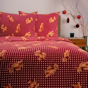 Lenjerie de pat dubla Nallar, Homla, 3 piese, 160x200 cm, microfibra din poliester, multicolor imagine