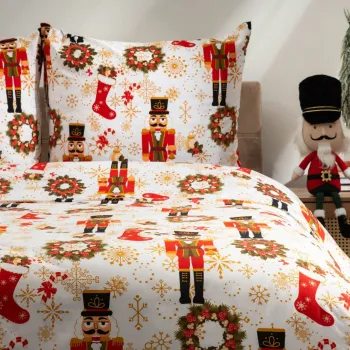 Lenjerie de pat dubla Nutcracker B2, Homla, 3 piese, 160x200 cm, poliester, multicolor imagine