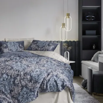 Lenjerie de pat dubla, Owen - Beige, Cotton Box, Bumbac Satinat imagine