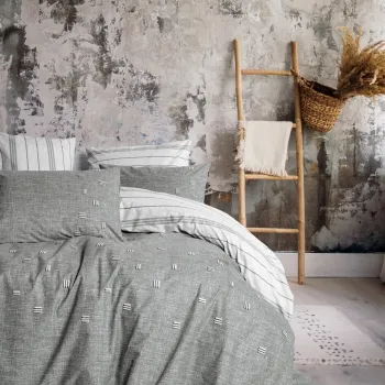 Lenjerie de pat dubla, Patara - Grey, Cotton Box, Bumbac Ranforce imagine