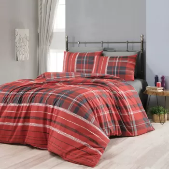 Lenjerie de pat dubla, Plaid, Life Style, Bumbac Ranforce imagine