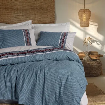 Lenjerie de pat dubla, Polku - Grey, Cotton Box, Bumbac Ranforce imagine