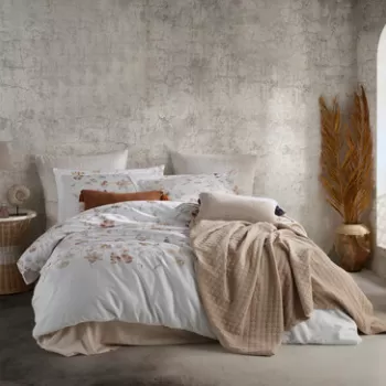 Lenjerie de pat dubla, Rosebella - White, Primacasa by T?rkiz, Bumbac Satinat imagine