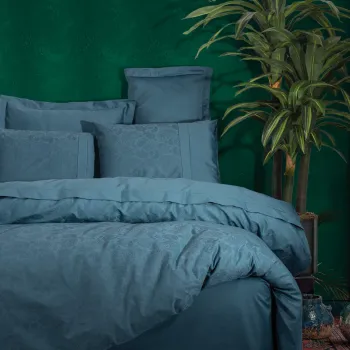Lenjerie de pat dubla, Sante - Petrol Blue, Cotton Box, Bumbac Satinat imagine