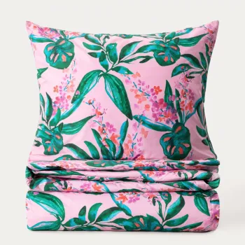 Lenjerie de pat dubla Solena, Homla, 160x200 cm, 3 piese, microfibra din poliester, multicolor imagine