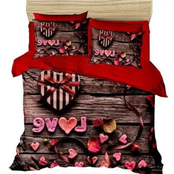 Lenjerie de pat dubla Super King (EU) (IT), 3 piese, 178, Pearl Home, Bumbac imagine