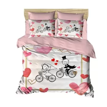 Lenjerie de pat dubla Super King (EU) (IT), 3 piese, 216, Pearl Home, Bumbac imagine