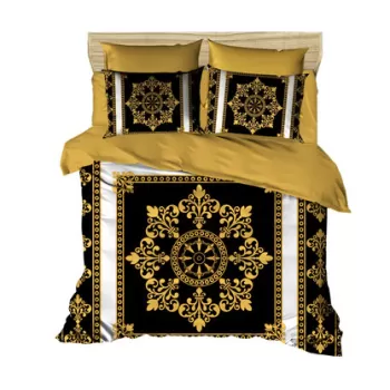 Lenjerie de pat dubla Super King (EU) (IT), 3 piese, 3D7, Pearl Home, Bumbac imagine