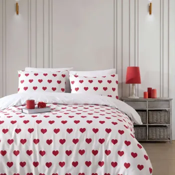 Lenjerie de pat dubla Super King (EU) (IT), 3 piese, L'essentiel Maison, Chole, Alb imagine