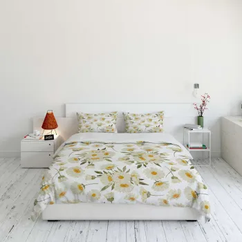 Lenjerie de pat dubla Super King (EU) (IT), 3 piese, L'essentiel Maison, FLW_DVT25-13, Multicolor imagine