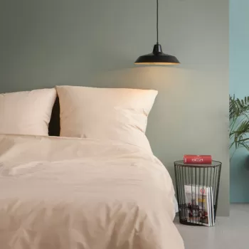 Lenjerie de pat dubla Super King (EU) (IT), Beige, Patik, Bumbac Ranforce imagine