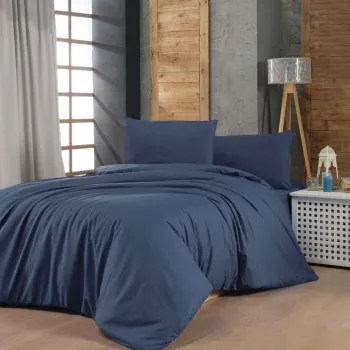 Lenjerie de pat dubla Super King (EU) (IT), L'essentiel Maison, Dark Blue, Albastru inchis imagine