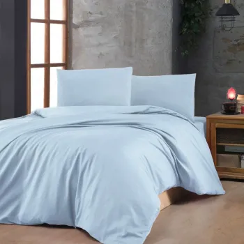 Lenjerie de pat dubla Super King (EU) (IT), L'essentiel Maison, Light Blue, Albastru deschis imagine