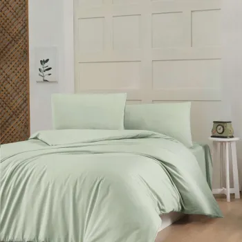 Lenjerie de pat dubla Super King (EU) (IT), L'essentiel Maison, Light Green, Verde deschis imagine