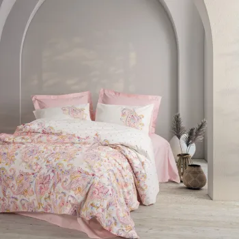 Lenjerie de pat dubla Super King (EU) (IT), L'essentiel Maison, Muna, Roz imagine